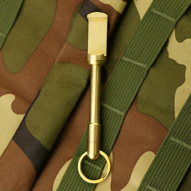 Handmade Creative Portable Solid Brass Bottle Opener Key Chain Pendant  EDC Tool 07FC0E-D4 - KOEEK