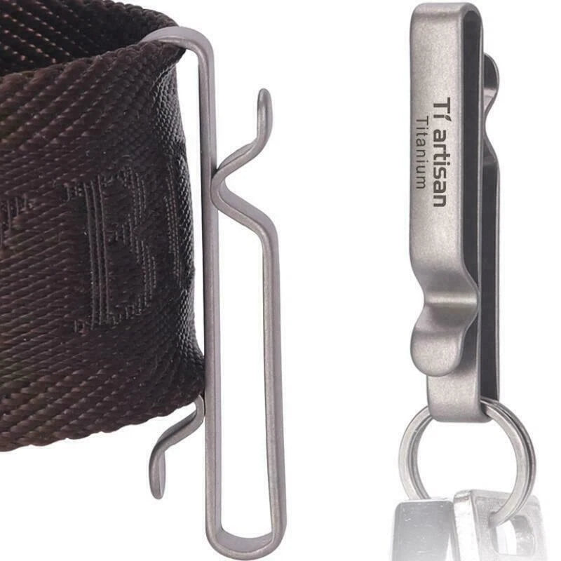 EDC Titanium Alloy Keychains Buckle Key Ring Quick Hanging Double-layer Buckle 07FC0E-D4 - KOEEK