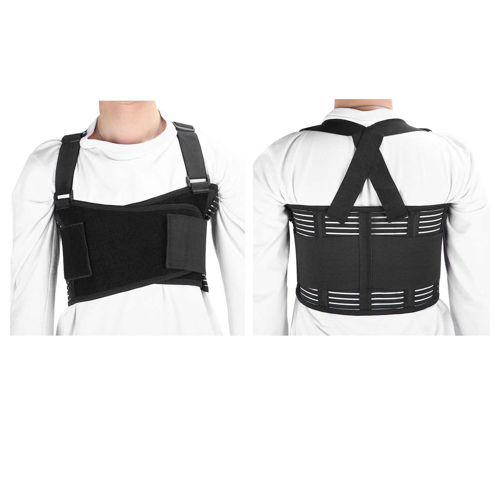 new Rib Fracture Support Brace Breathable Adjustable Chest Lumbar Protector Str Kye koeek - KOEEK