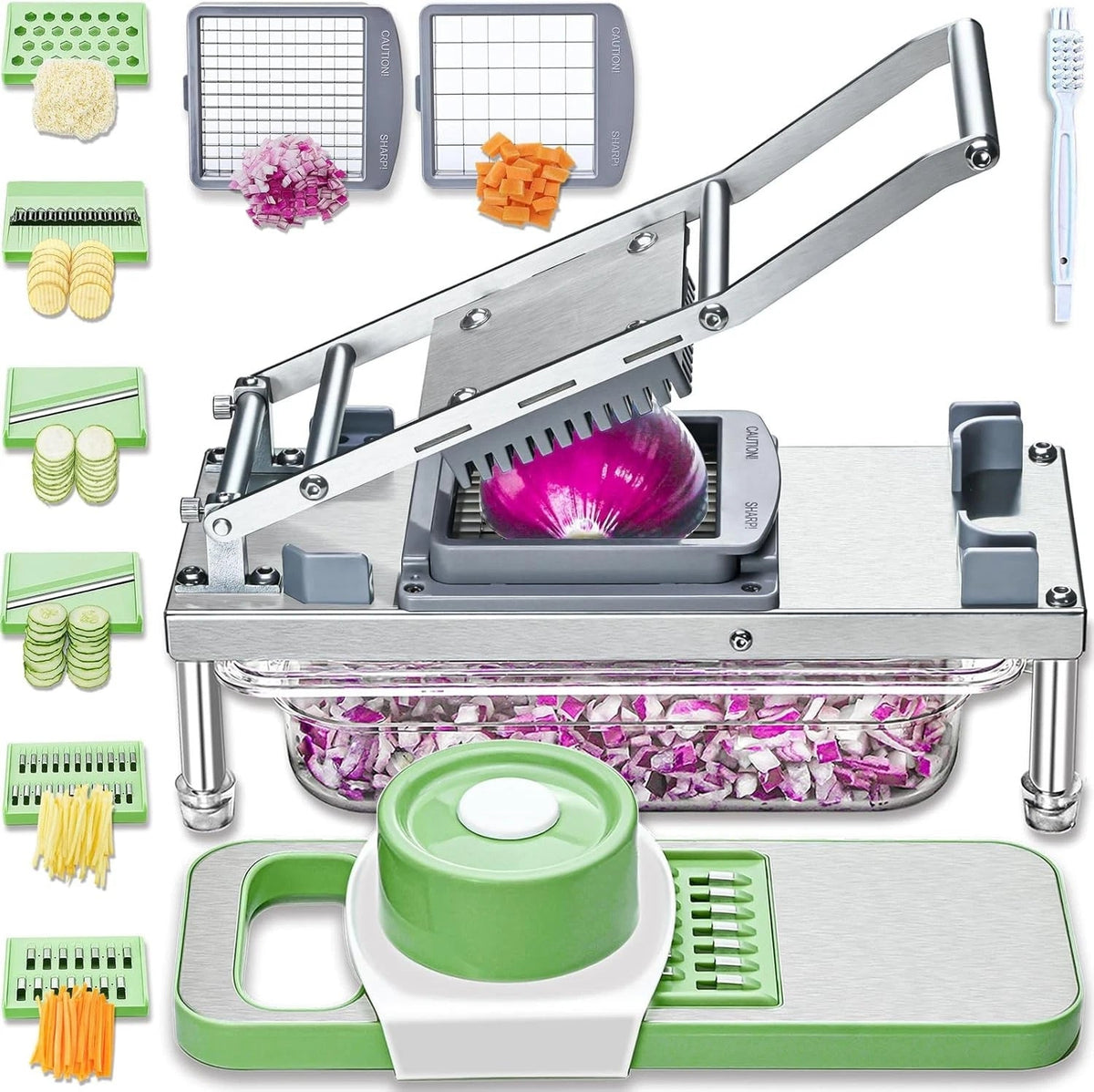 Multi-Function Vegetable Chopper (8 Blades) - Mandoline Slicer 07FC0E-D4 - KOEEK