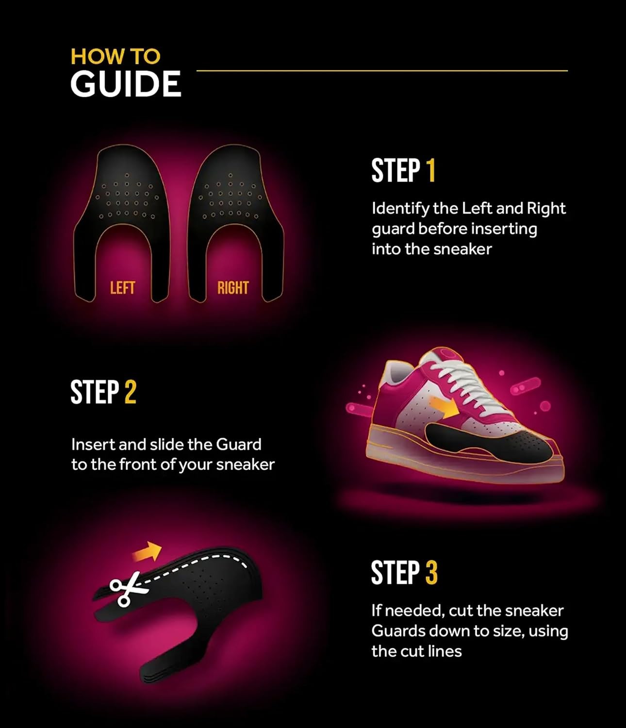 new Crep Protect Memory Foam Shoe Crease Protectors - Sneaker Guards for Black CREP PROTECT - KOEEK