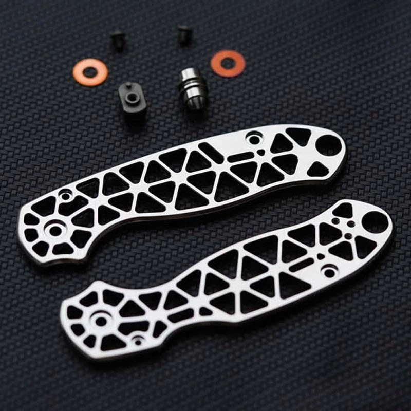Titanium alloy Hollow Version Handle scales for Spyderco C223FRN Para3 Knives 07FC0E-D4 - KOEEK