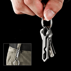 Titanium Creative Keychains Belt Hanging Simple Keyring Pendant EDC Multi-Tools 07FC0E-D4 - KOEEK