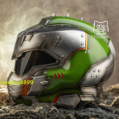 Halloween Cosplay Doom Guy Resin Helmet 1:1 Wearable Funny Roleplay Mask Gift 07FC0E-D4 - KOEEK