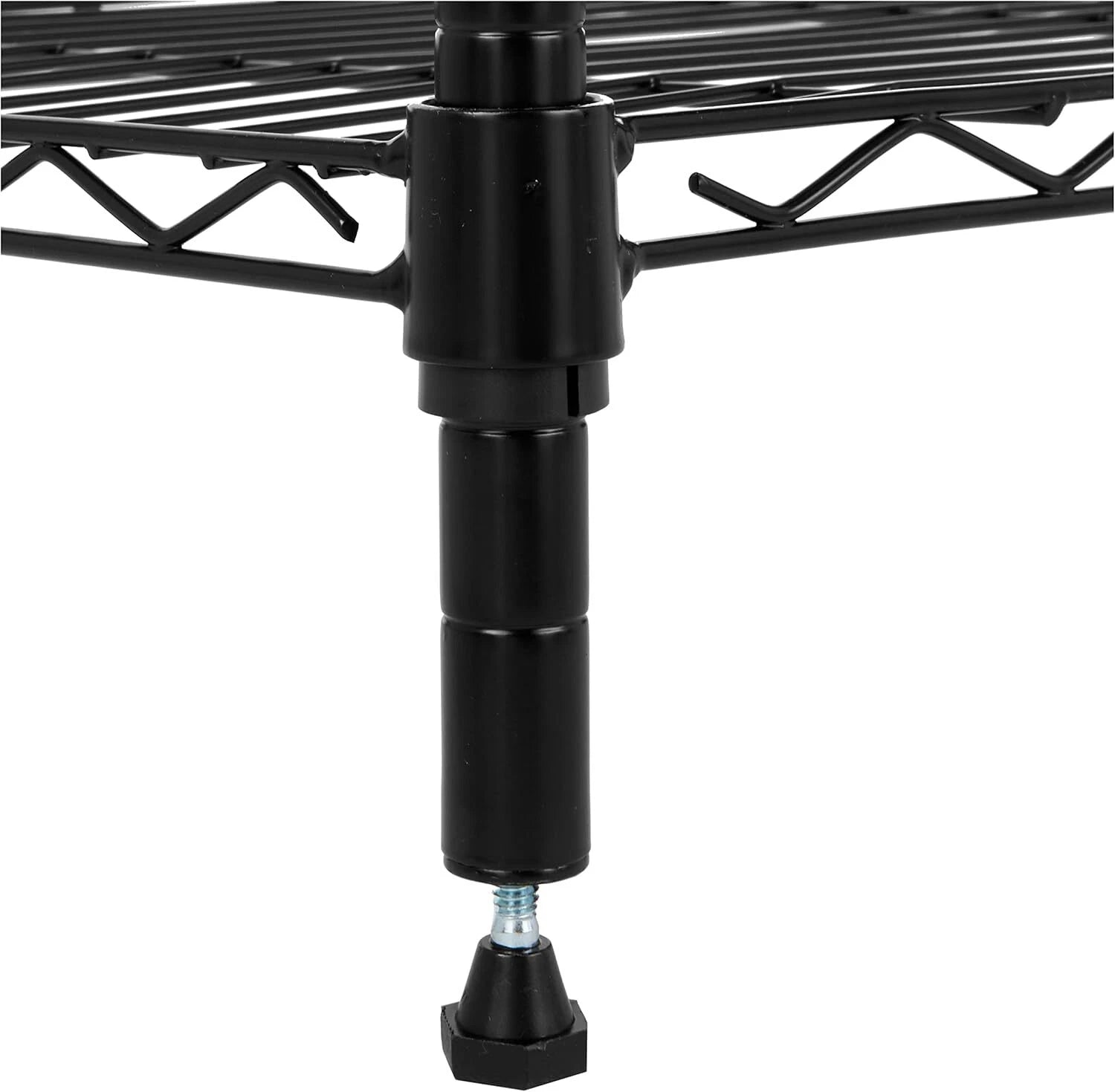 4 Wire Storage Shelves, Adjustable, Sturdy, Easy to Assemble, Black 07FC0E-D4 - KOEEK