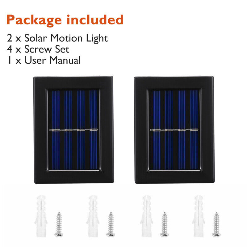 ny 2-10 Solar Luces De Calle luz de pared LED Con Sensor Para Exterior Patio Jardin