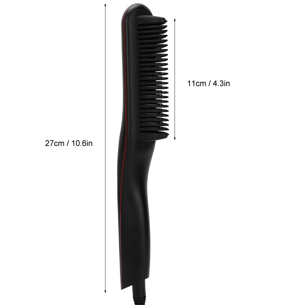 new Electric Hair Comb Anti Scald Beard Brush US Plug 110V(Black )(Black ) HGF koeek - KOEEK