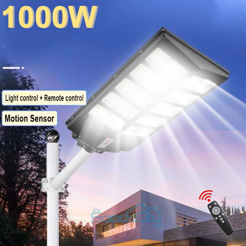 ny kommerciel LED Solar Street Flood Light Udendørs Dusk To Dawn Big Road Væglampe