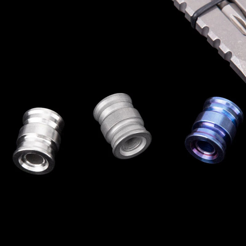 Titanium Alloy Knife Bead Parachute Rope Lanyard Pendant EDC DIY Zipper Head 07FC0E-D4 - KOEEK