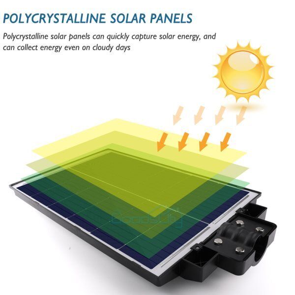 ny kommerciel LED Solar Street Flood Light Udendørs Dusk To Dawn Big Road Væglampe