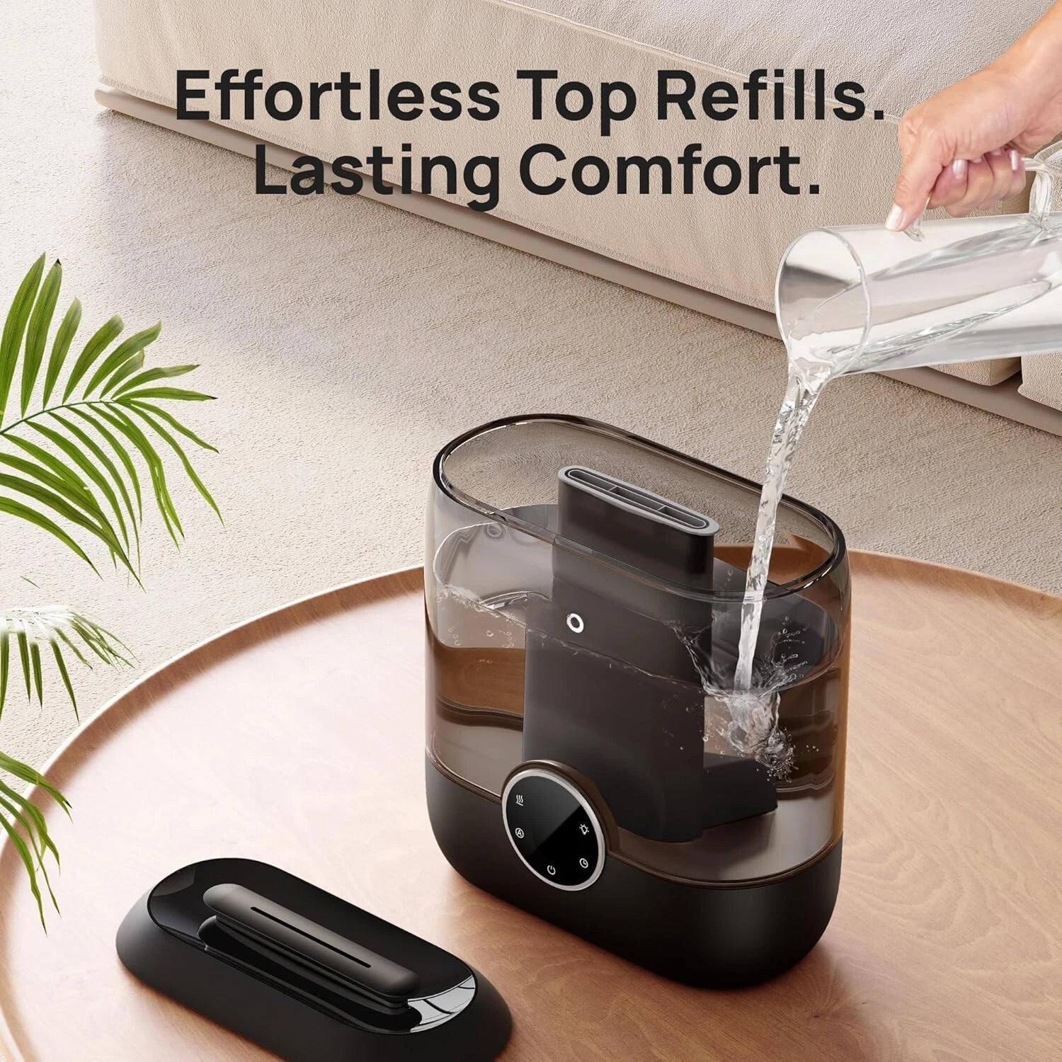 Smart Humidifier for Bedroom, 6 Liter Top Fill Super Large Cool Mist Humidifier 07FC0E-D4 - KOEEK