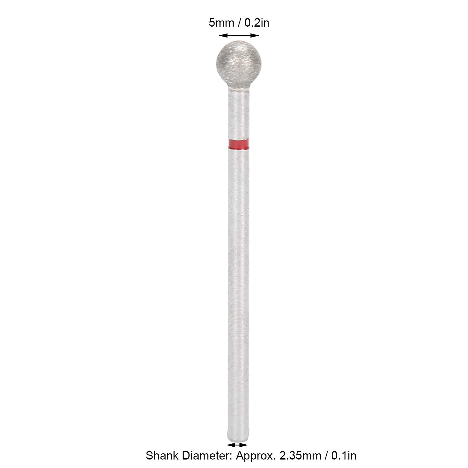 new 50pcs Spherical Nail Drill Bits Dead Removal Nail Head (5mm 0.2in ) HGF koeek - KOEEK