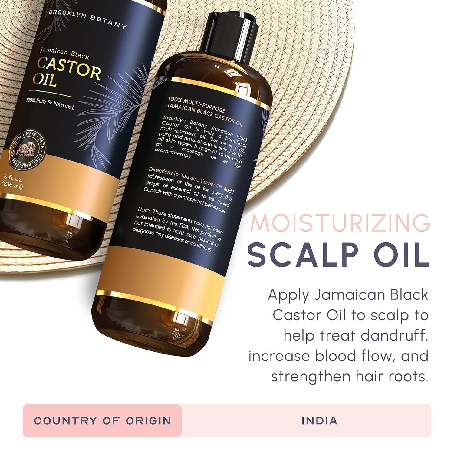 new Brooklyn Botany Jamaican Black Castor Oil in Plastic 8 Fl Oz (Pack of 1)