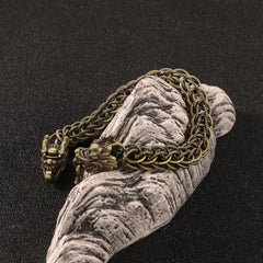 Men Women Metal Bangle Vintage Zodiac Dragon Bracelet Handcrafted Jewelry 07FC0E-D4 - KOEEK