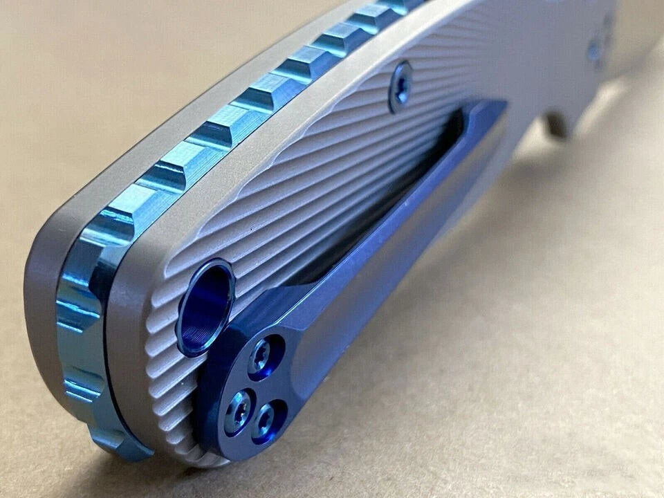 EDC 1PC Anodized Blue Titanium Back Spacer for Spyderco Paramilitary 2 Para2 C81 07FC0E-D4 - KOEEK