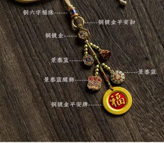 Mao Zedong Portrait Rearview Mirror Hanging Pendant Peace Amulet Car Decoration 07FC0E-D4 - KOEEK
