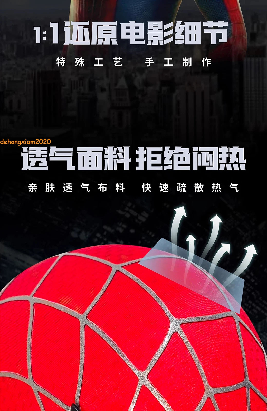 Spider-Man Mask Peter Parker Wearable Mask Cosplay ABS 60CM Prop  Halloween 07FC0E-D4 - KOEEK