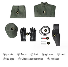 Star Wars Tala Durith Women's Clothing Suit Halloween Cosplay Full Suit Uniform 07FC0E-D4 - KOEEK