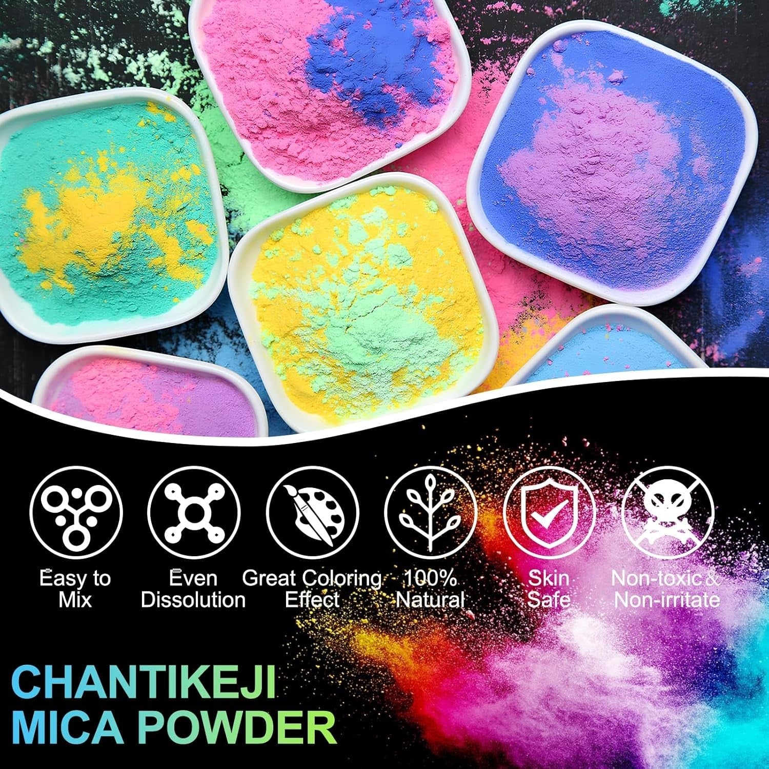 new Mica Powder,7.05OZ（200g）,Purple Rose Powder Pigment for Purple
