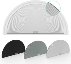Long blackout arched curtain, blackout type, half-moon shape (radius: 24 inches) 07FC0E-D4 - KOEEK