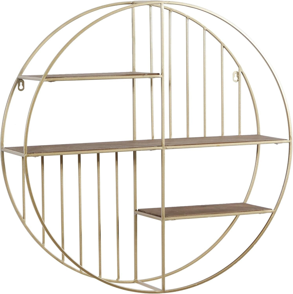new Deco 79 Metal Geometric Wall Shelf Circle with 3 Wood Shelves and LARGE SIZE DECO 79 - KOEEK