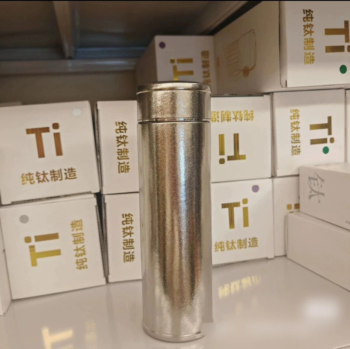 300ml Double Wall Pure Titanium Vaccum Bottle Water Flask Travel Drink Cup 07FC0E-D4 - KOEEK