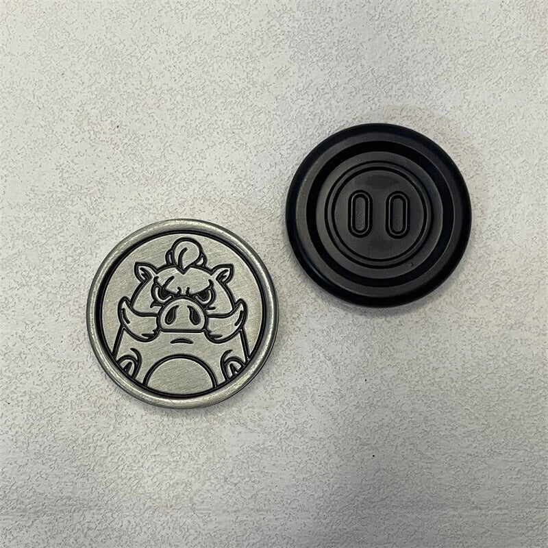 Pig Nose Fidget Haptic Coins Metal Fidget Clicker EDC Adult Fidget Spinner Toys 07FC0E-D4 - KOEEK
