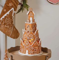 Christmas Gingerbread LED Light-Up Gingerbread Townhouse Ornament 40 cm 07FC0E-D4 - KOEEK