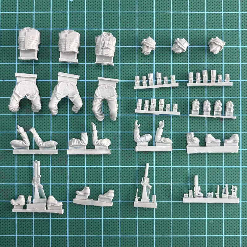 1/35 Resin Model Kit Modern American Soldier 3 Figures Unassambled Unpainted 07FC0E-D4 - KOEEK