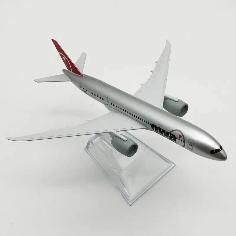 Northwest Airlines B787 Solid Alloy Aircraft Model Boeing 787 Passenger Plane 07FC0E-D4 - KOEEK