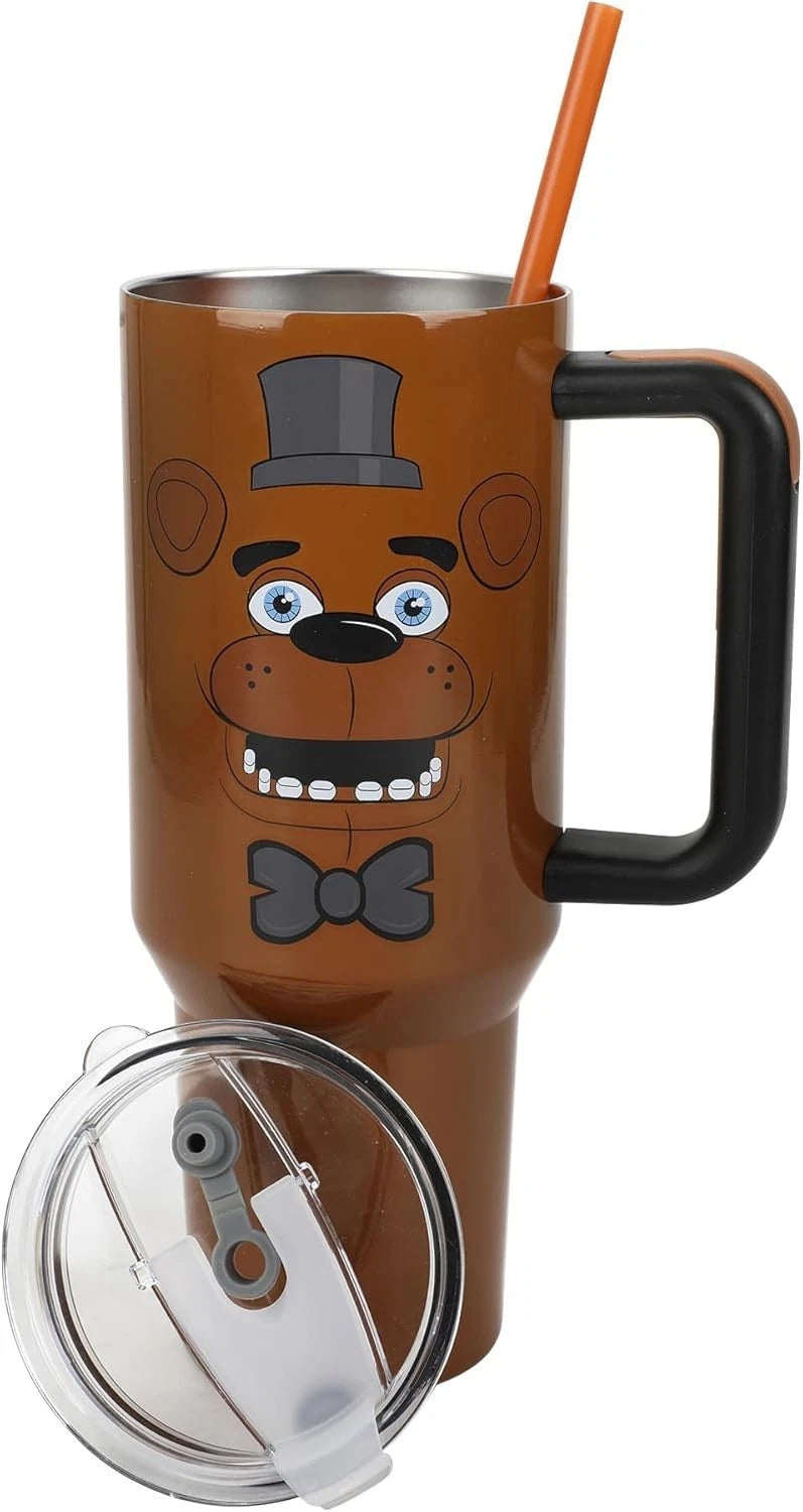 Five Nights at Freddy's 40oz Stainless Steel Insulated Tumbler Cup w/ Straw 07FC0E-D4 - KOEEK
