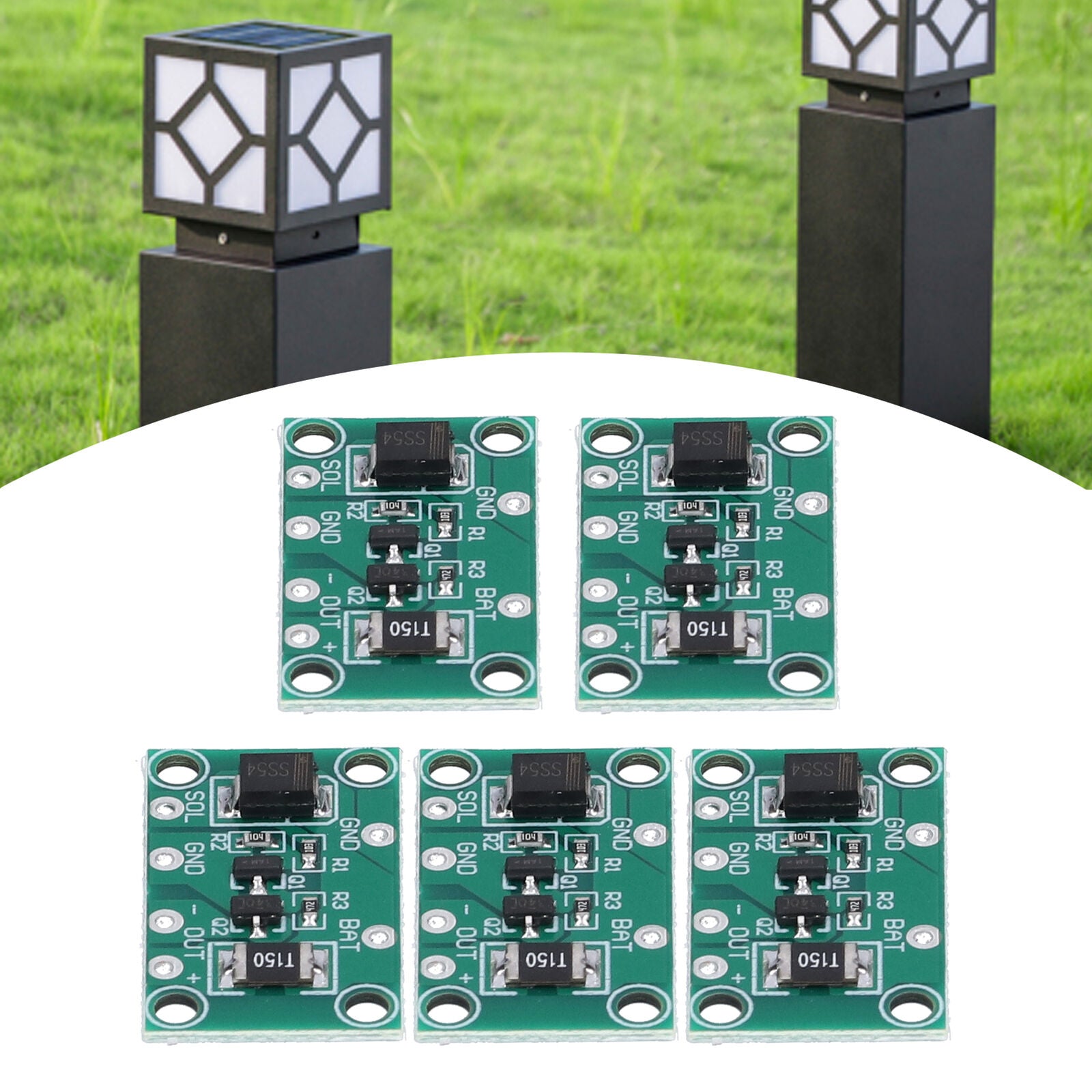 new 5pcs Solar Lamp   Controller Board Battery Charging Controller Module Board koeek - KOEEK