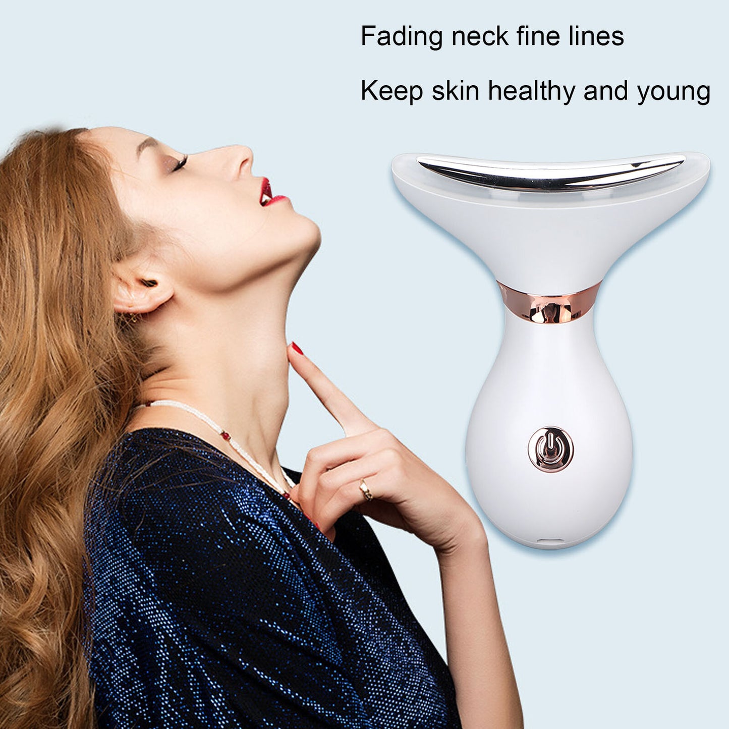 new Neck Anti Wrinkle Face Lift Beauty LED Photon Therapy Skin Care Tighten Massager koeek - KOEEK