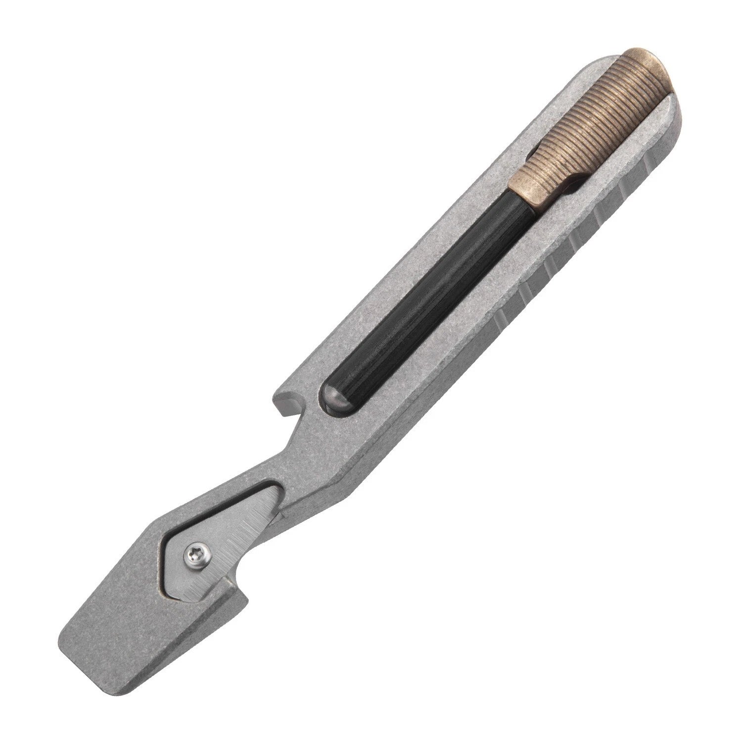 EDCTitanium Alloy Multi-function Crowbar Outdoor Survival Strike Fire ToolOpener 07FC0E-D4 - KOEEK