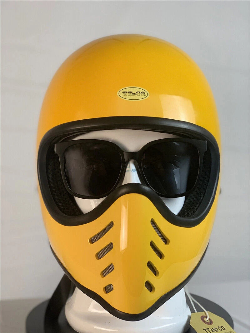 Japan TT&CO Full Face Rider Motorcycle Helmet Retro Small Motorbike Helmet TT&CO - KOEEK