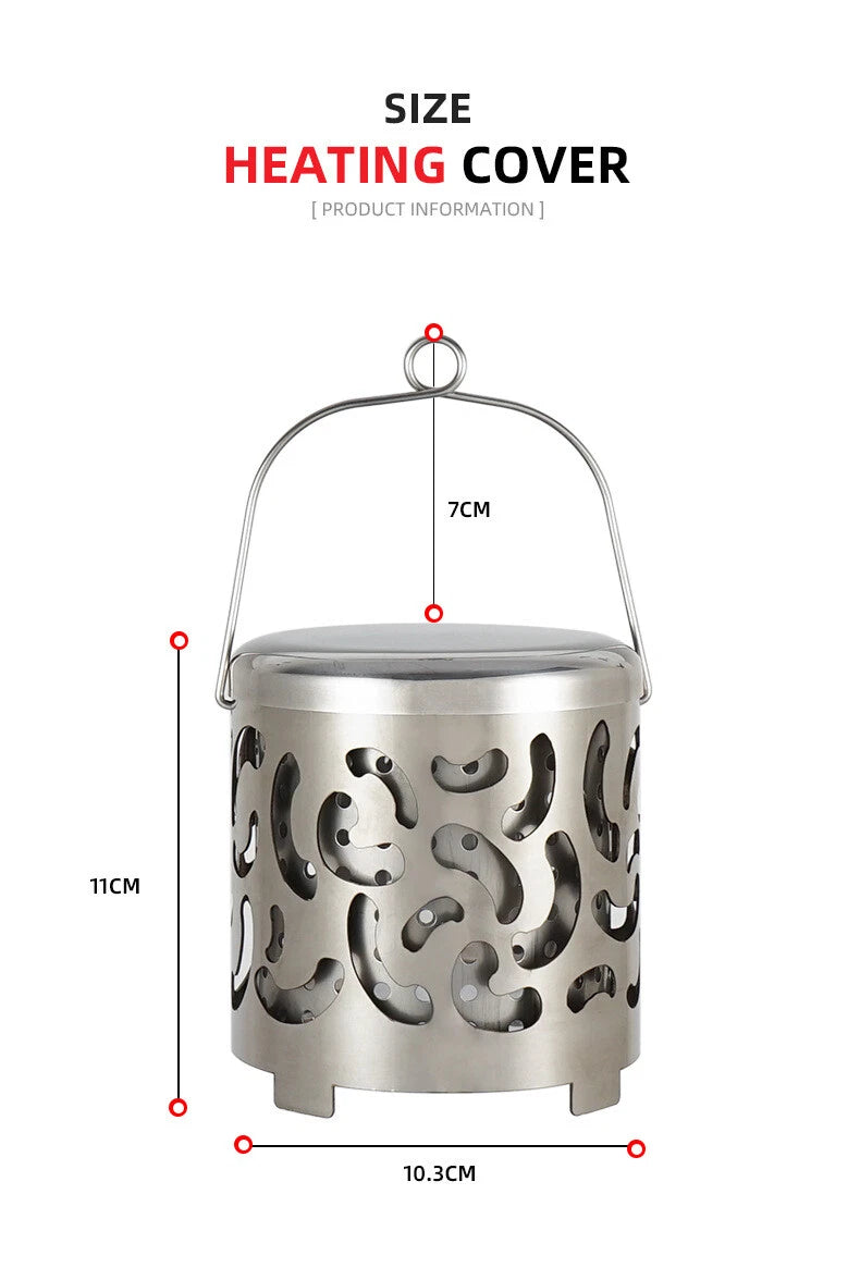 Outdoor Heating Hood Stove Tent Heater Equipment Camping Portable StainlessSteel 07FC0E-D4 - KOEEK