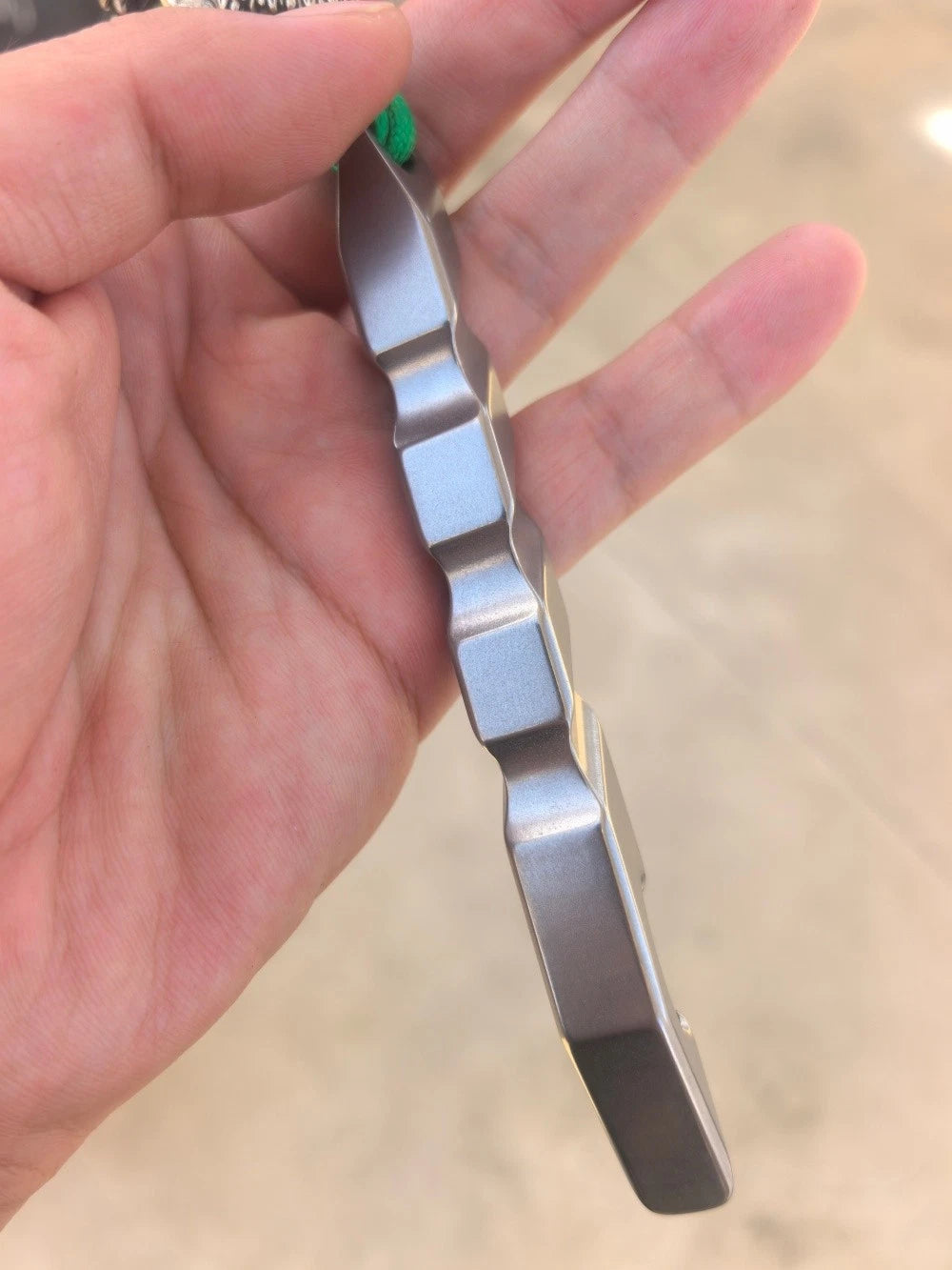 TC21 Titanium alloy pry bar Non-slip handle White copper pendant Rugged EDC Tool 07FC0E-D4 - KOEEK