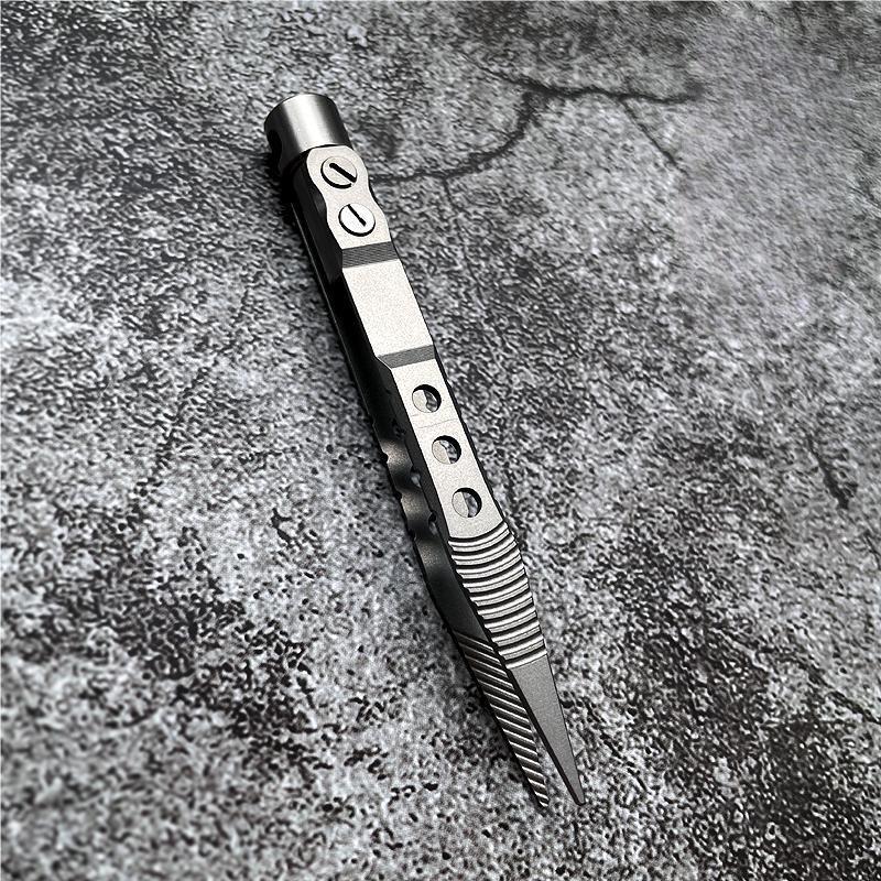 EDC Titanium Alloy CNC Tweezer Portable Antiskid Outdoor Pocket camping Tool 07FC0E-D4 - KOEEK