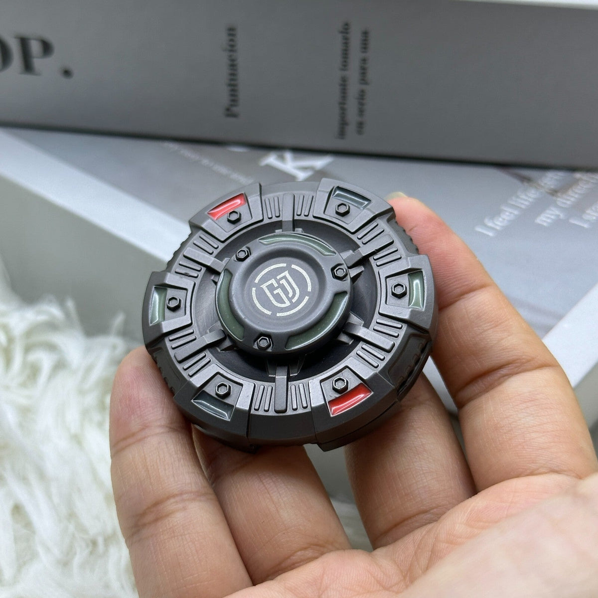 Fidget Spinner Silent EDC Slider Invader Gyro Fidget Metal Luminous Toys Gifts 07FC0E-D4 - KOEEK