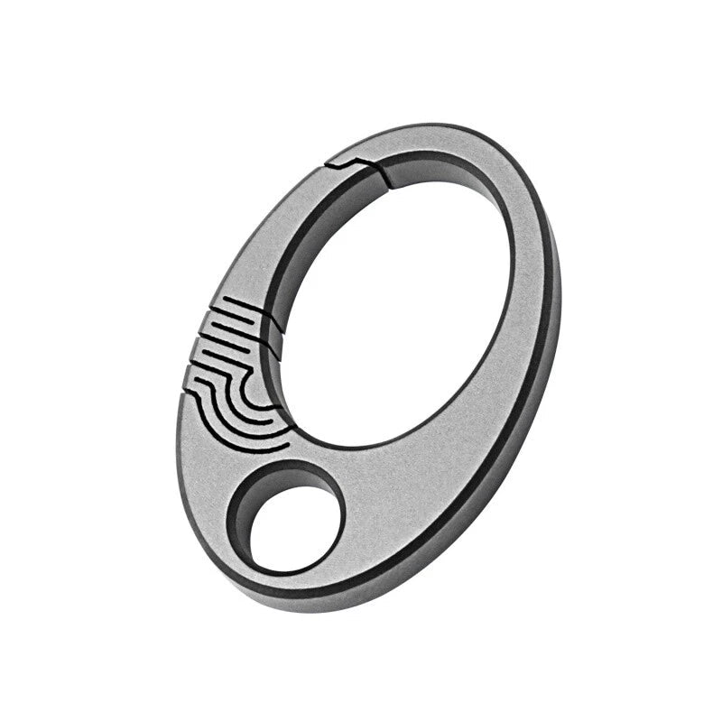 2PCS EDC  Mini Titanium Carabiner Keychain Clip Quickly Release Key Chain Hook 07FC0E-D4 - KOEEK