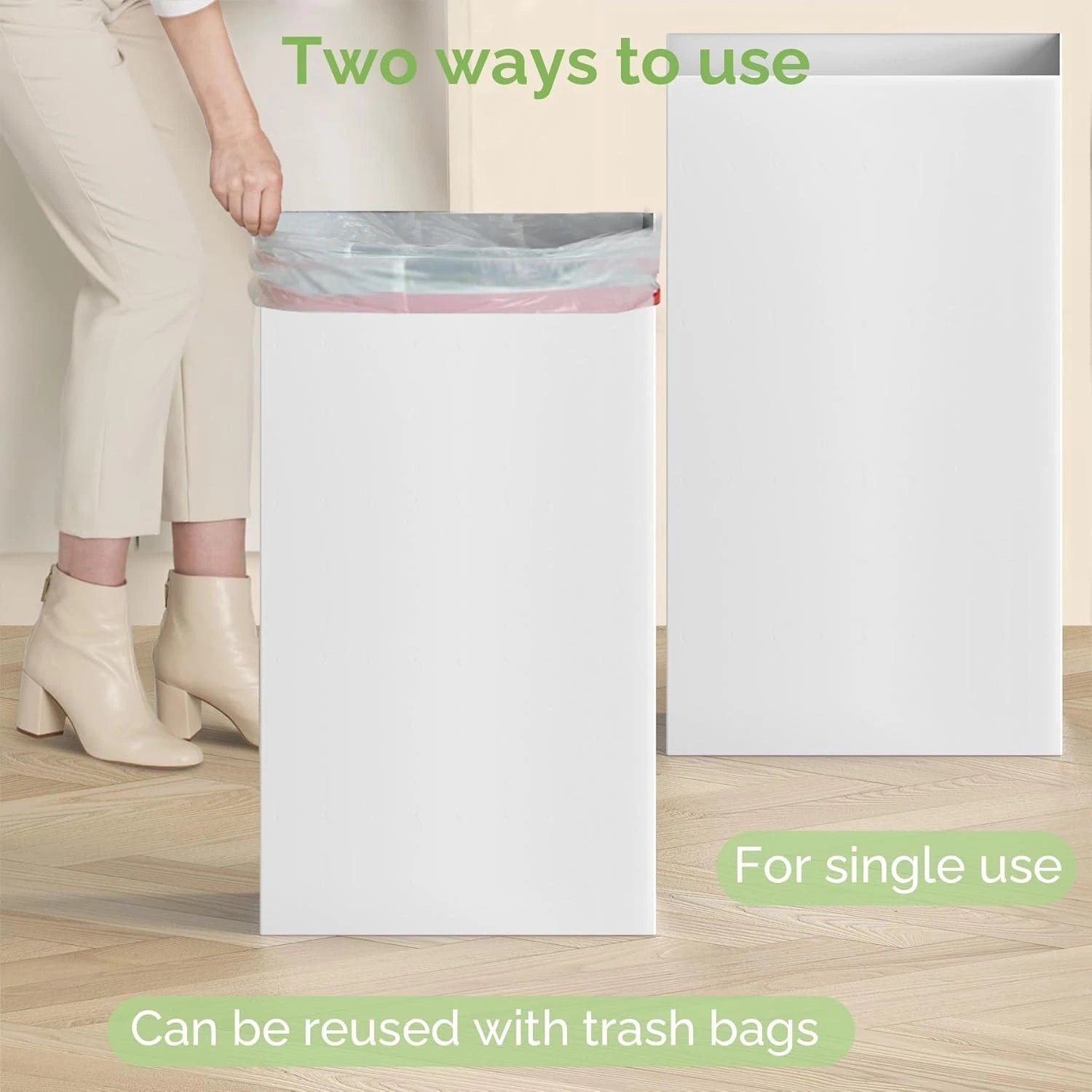 4-pack extra-large disposable trash cans,reusable portable trash cans,30 gallons 07FC0E-D4 - KOEEK