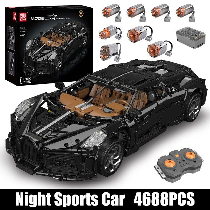 new Mould King 13163 Black Lacquer Racing Super Car RC Model Building Block Toy MOC MOULD KING - KOEEK