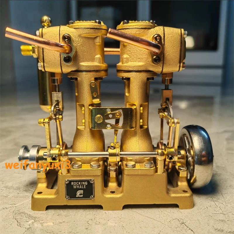 Compact Vintage L2 Steam Engine Model Dual Cylinder Powerful Toy Collection Gift 07FC0E-D4 - KOEEK