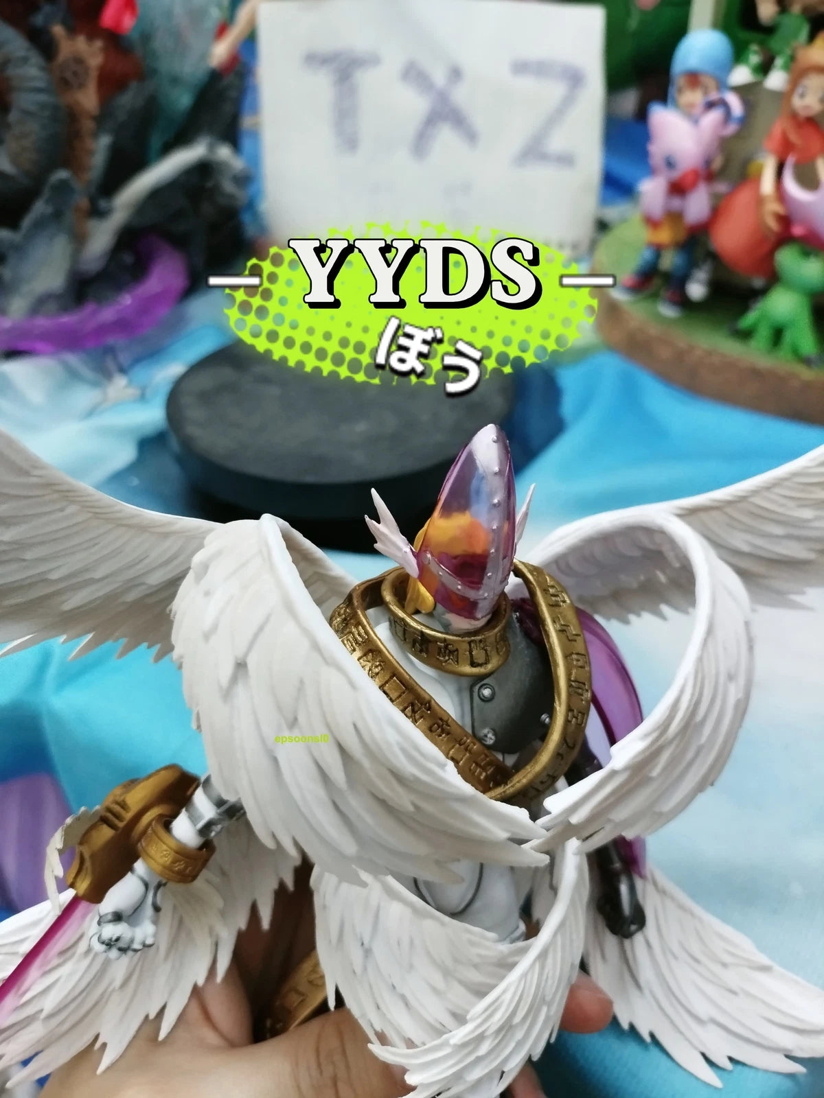 Digimon Adventure Holy Angemon PVC Model Collection 22CM Home Ornament TOY Gift 07FC0E-D4 - KOEEK