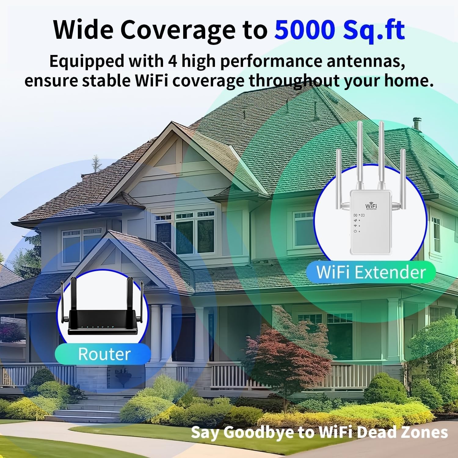 new Spectrum Dual Band 5g 2.4 GHZ Repeater WiFi Extender Signal Booster for Home... 07FC0E-D4 - KOEEK