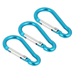 Hiking Aluminum Bottle Key Holder Carabiner Hooks Teal 4cm Long 5PCS 07FC0E-D4 - KOEEK
