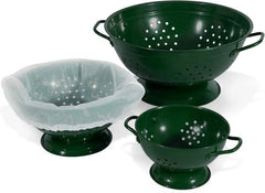 The three-piece metal strainer set includes 1 liter, 3.5 liters, and 5 liters. 07FC0E-D4 - KOEEK