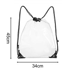 new Clear Drawstring Storage Bag Waterproof Stadiums Sporting Event Storage Backpack koeek - KOEEK