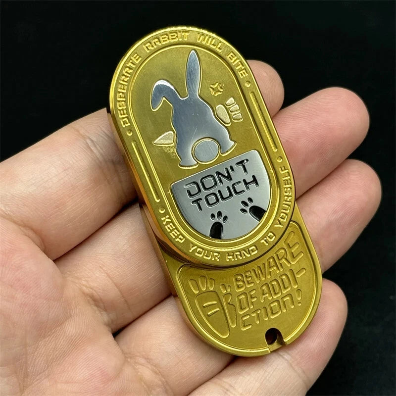 Novel Metal EDC Fidget Slider Cartoon Rabbit Pattern Fidget Toys Stress Relief 07FC0E-D4 - KOEEK