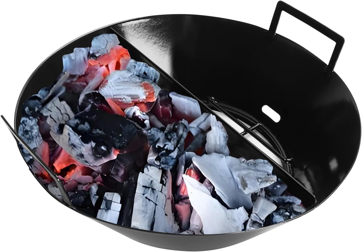 new 14 Inches Charcoal Basket for Large Big Green Egg, Porcelain Enamel Ash... 07FC0E-D4 - KOEEK